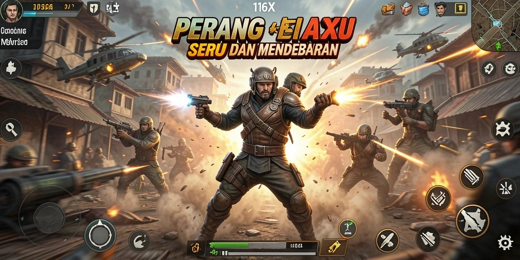 Tampilan gameplay seru dari game Action 116X dengan aksi yang mendebarkan.