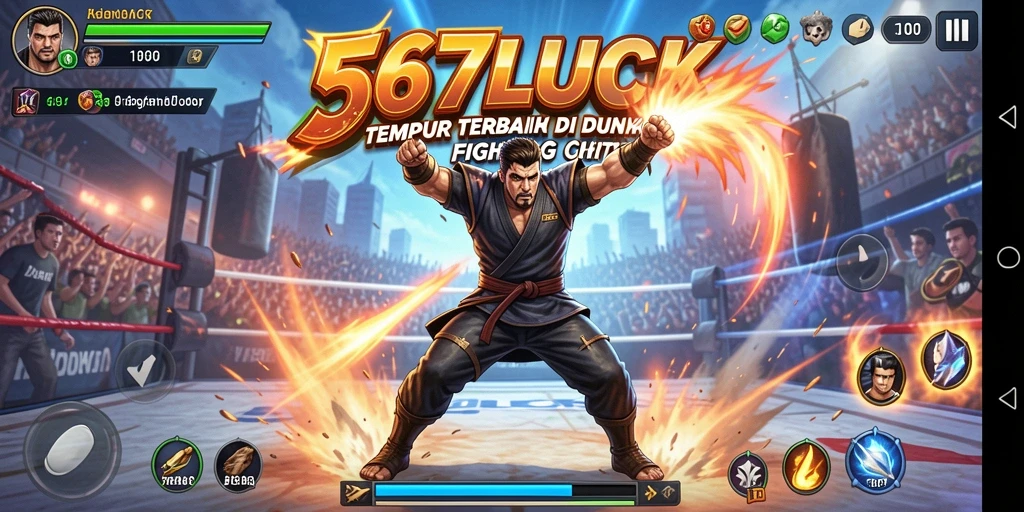 Tampilan menyerupai arena pertarungan yang memukau di 567LUCK.