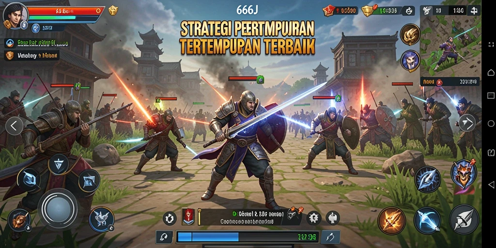 Gameplay mendebarkan dari game strategi 666J yang penuh aksi.