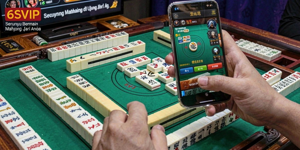 Screenshot utama 6SVIP menampilkan gameplay seru Mahjong.