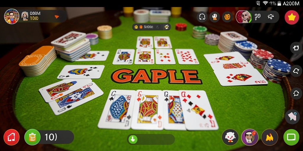 Tampilan gameplay A200M yang menarik dan seru saat bermain Gaple.