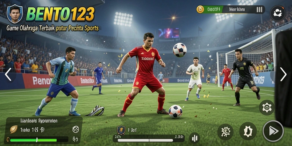 Tampilan gameplay BENTO123 yang menegangkan di lapangan olahraga.