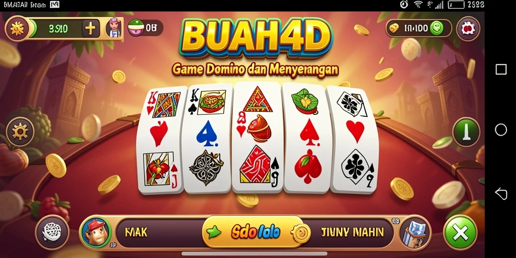 Tampilan seru gameplay Domino dalam BUAH4D.