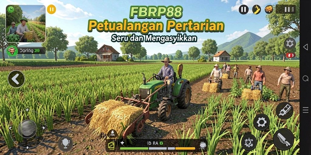 Tangkapan layar menampilkan gameplay pertanian yang seru dan interaktif.
