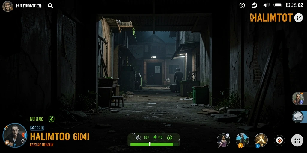 Screenshot HALIMTOTO menampilkan suasana menakutkan dan gameplay yang mencekam.
