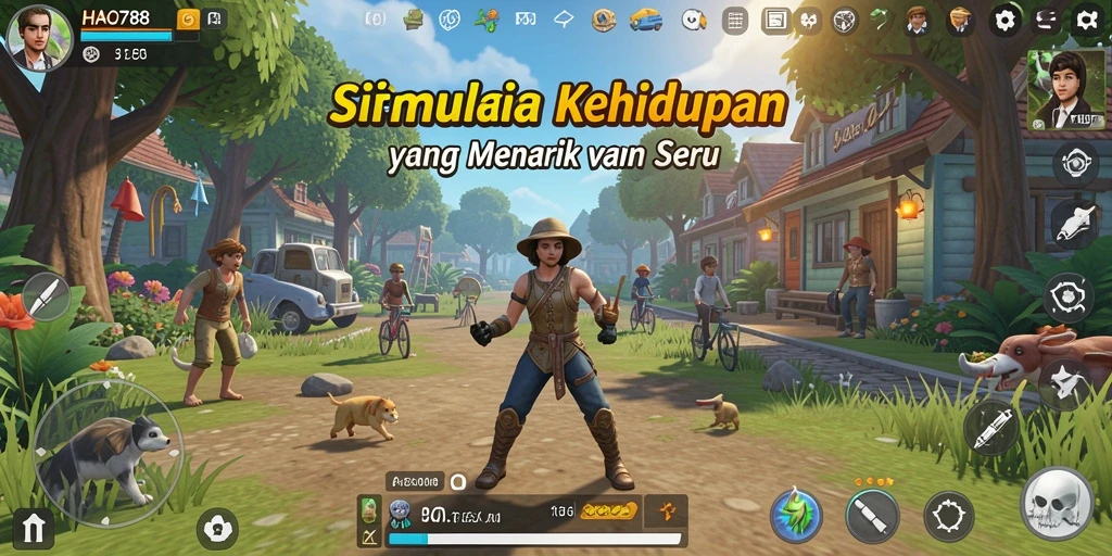 Tampilan gameplay menarik dari HAO788 dengan interaksi karakter.