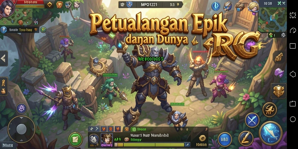 Tampilan gameplay seru dari MPO1221 yang penuh petualangan di dunia RPG.