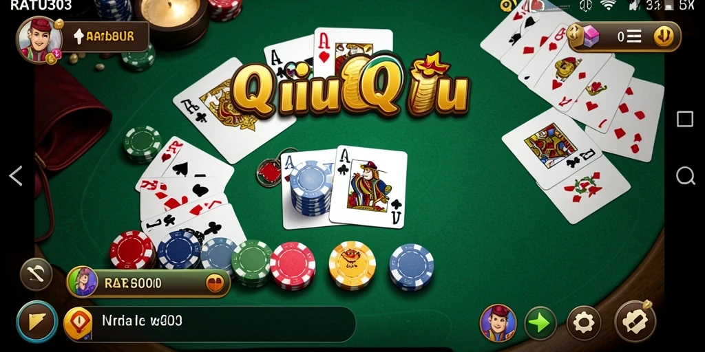 Screenshot menunjukkan gameplay seru dan antusiasme pemain QiuQiu.