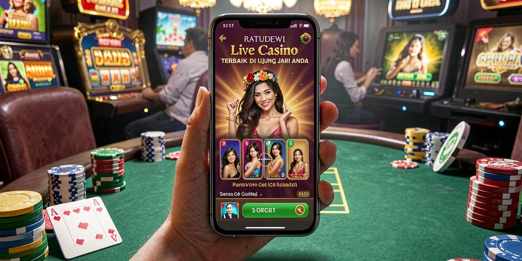 Tampilan gameplay Live Casino yang mendebarkan dan interaktif.