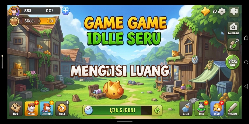 Screenshot utama gameplay RR33 menampilkan aksi Idle yang seru.