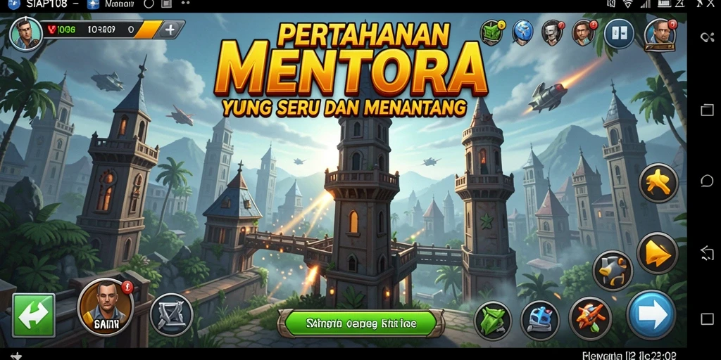 Screenshot aksi gameplay menawan dari SIAP108 Tower Defense.