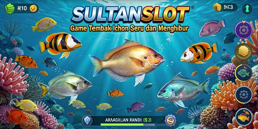 Gambaran gameplay menarik di SULTANSLOT saat menembak ikan.