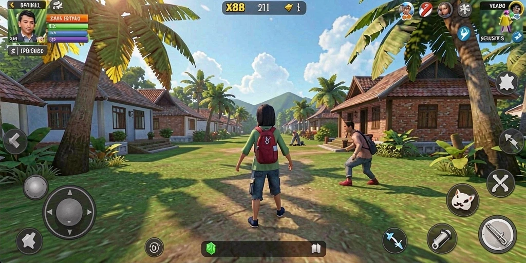 Tangkapan layar utama X88 menampilkan gameplay yang seru dan menyenangkan.